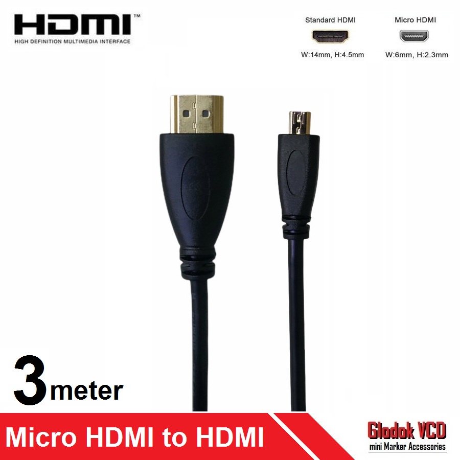 Kabel Micro HDMI to HDMI 3M