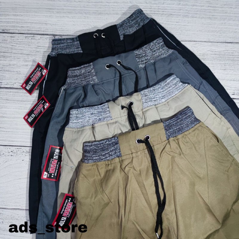 Celana Chino Pendek Pria Rip Pinggang Karet Celana Distro Basic Jova Polos