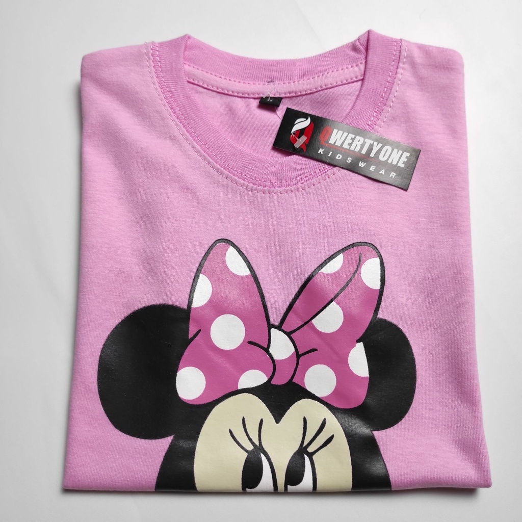 KAOS ANAK PEREMPUAN MINNIE PINK 1-8 TAHUN