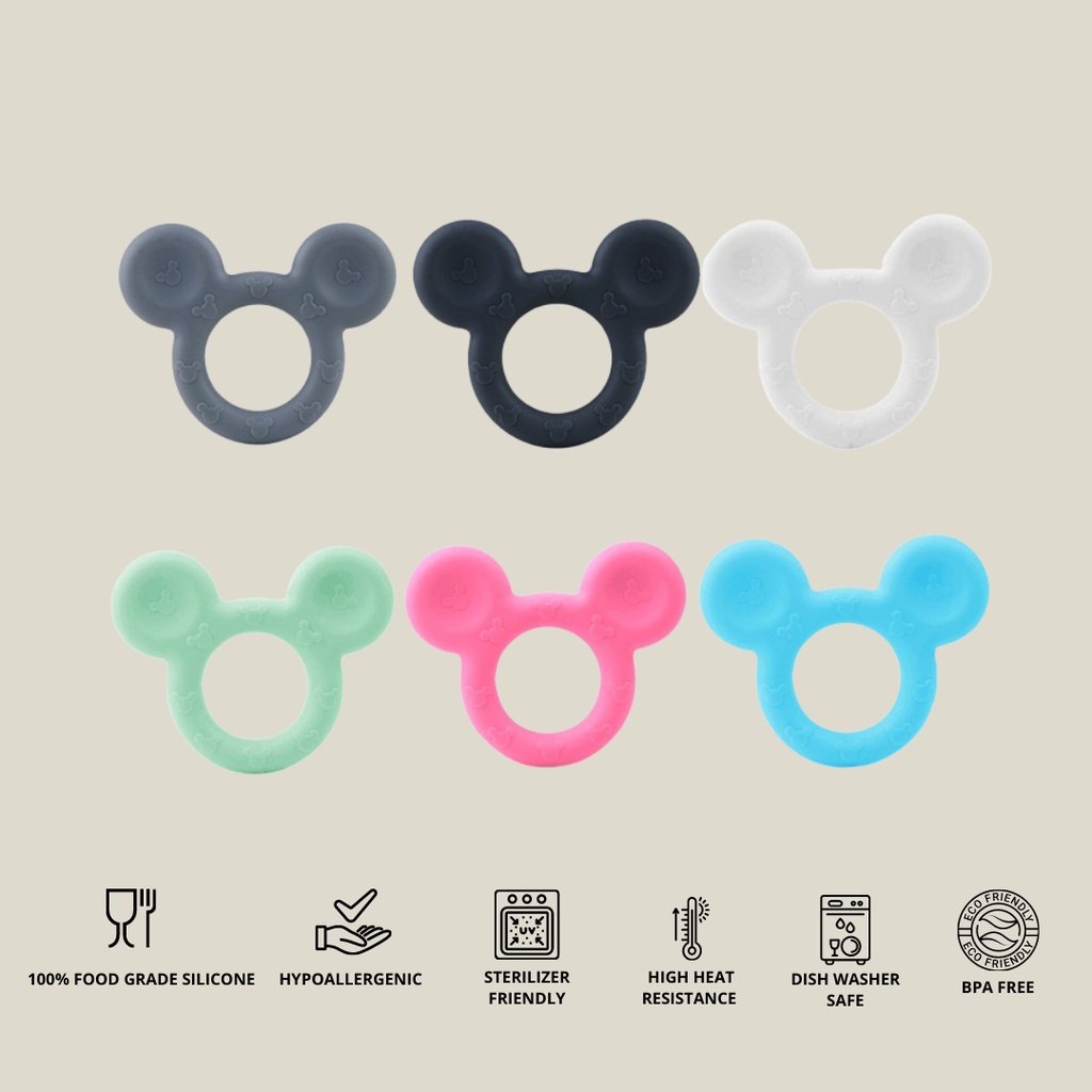 SILICONE BABY TEETHER MICKEY