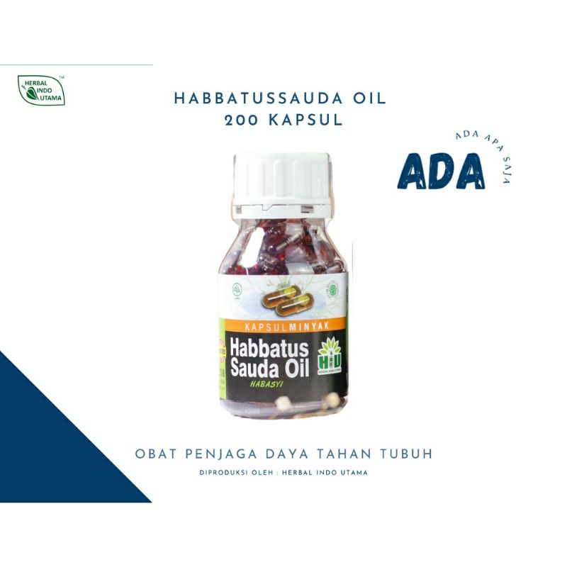 Kapsul Minyak Habbatussauda Oil 100% HABASYI HIU 200 kapsul
