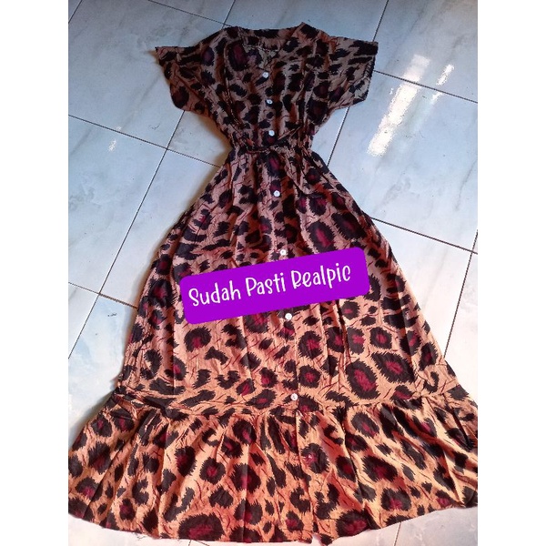 NEW DRESS SINYORITA LEOPARD|| DRESS VIRAL KEKINIAN || DRESS BUMIL BUSUI