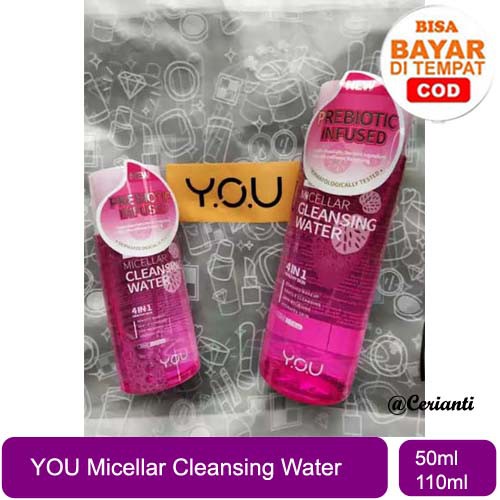 YOU Prebiotic-Infused Micellar Cleansing Water 50 dan 110ml