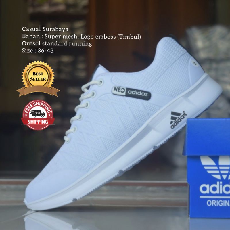 Sepatu Ads Neo Putih Polos full white Pria Wanita