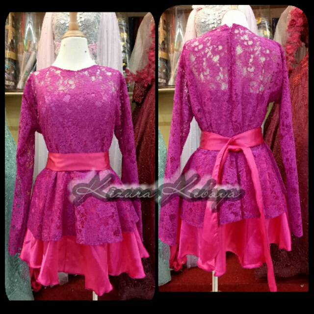 Kebaya  Brokat Wisuda/Kebaya Brokat Domas(Tanpa Puring)