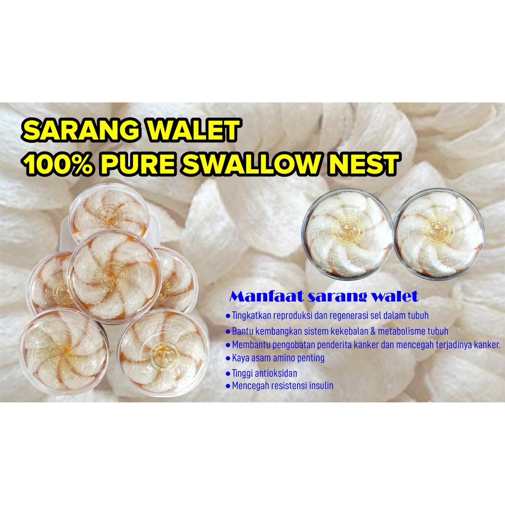 

Sarang Burung Walet / Bird's Nest 100% Pure Swallow Nest Premium Grade