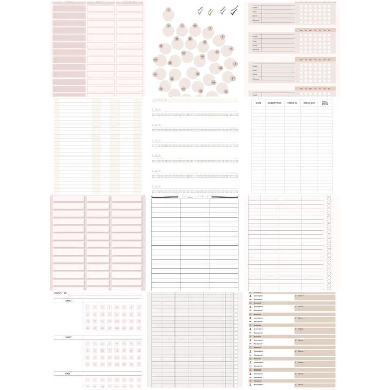 

Isi Binder Tracker | Daily Planner | Weekly Planner | Monthly Planner Jakarta