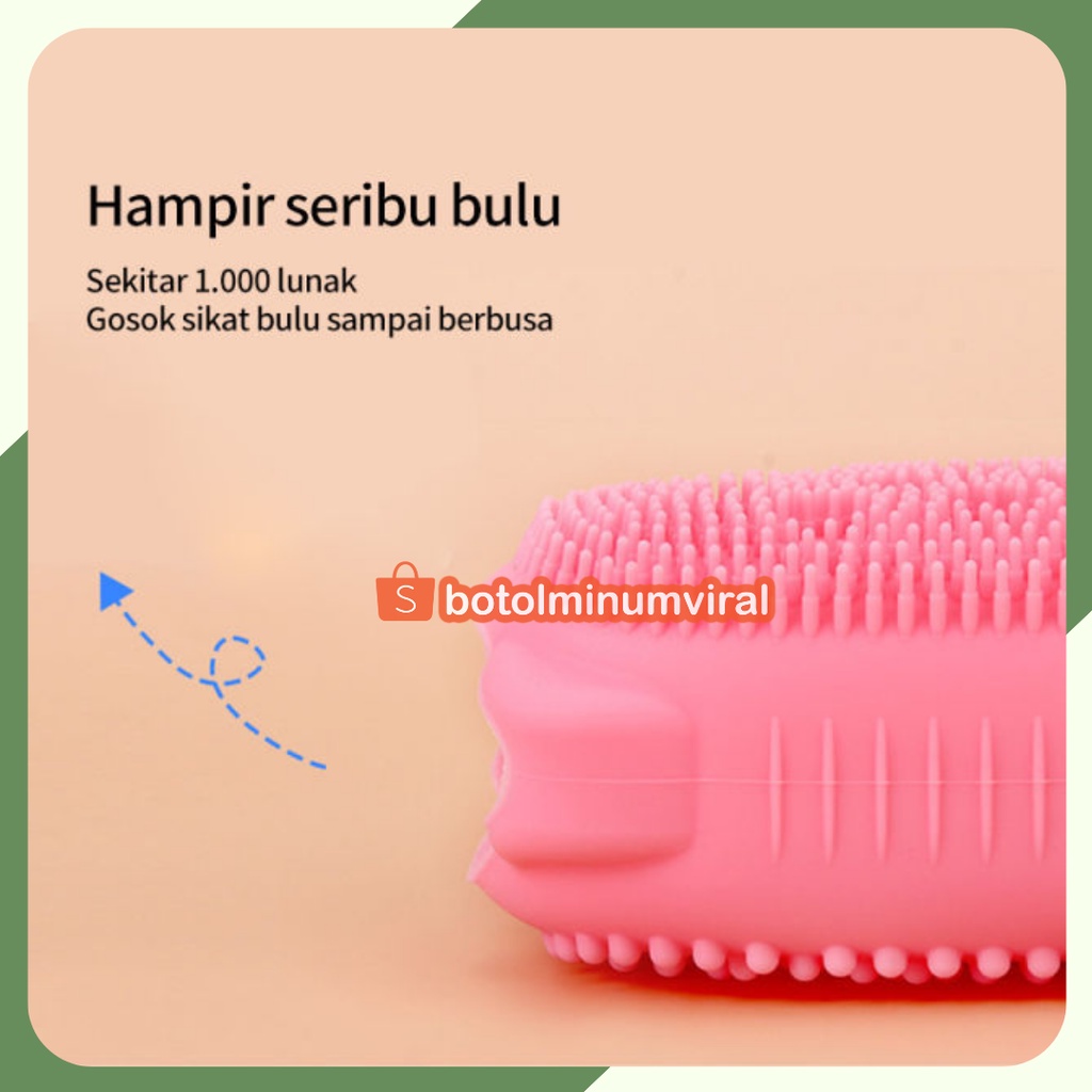 Sikat Mandi Silikon Kucing Silicon Brush Shower Puff Busa Mandi PREMIUM