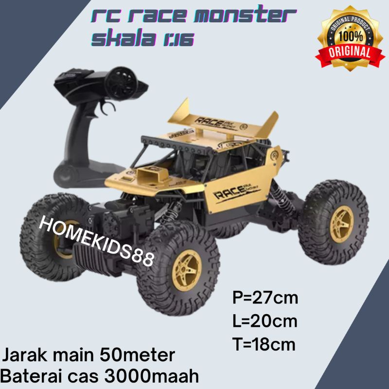 Mainan mobil remot control besar RC Monster off-road 4wd RC rock crawler mobil remot murah terlaris