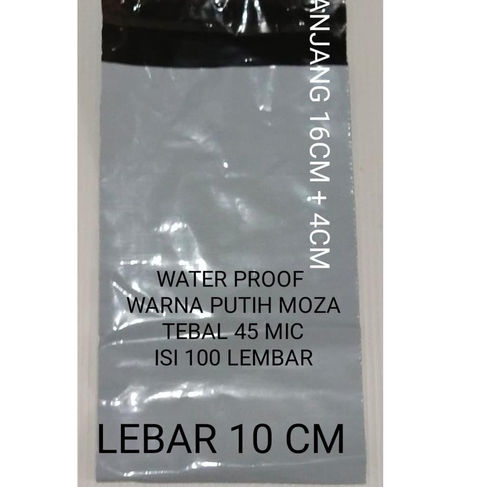 

➯t9 10x20 Kantong Plastik Polymailer Amplop Packing Online Putih MOZA ≛ ★