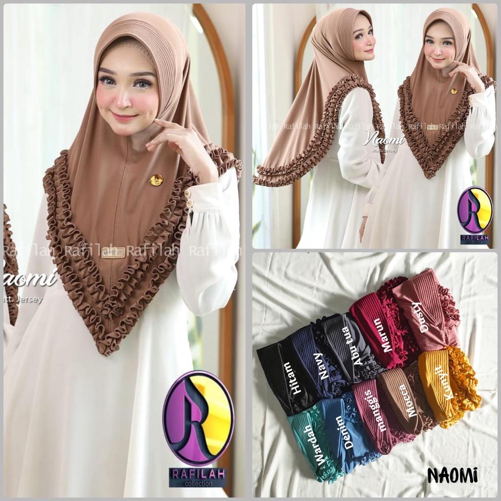 Jilbab Instan Jersey Rafilah Naomi Gotik