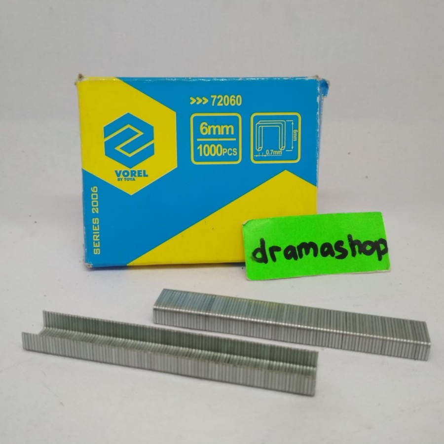 isi refill staple steples stapless tembak jok 6mm 6 mm VOREL by toya