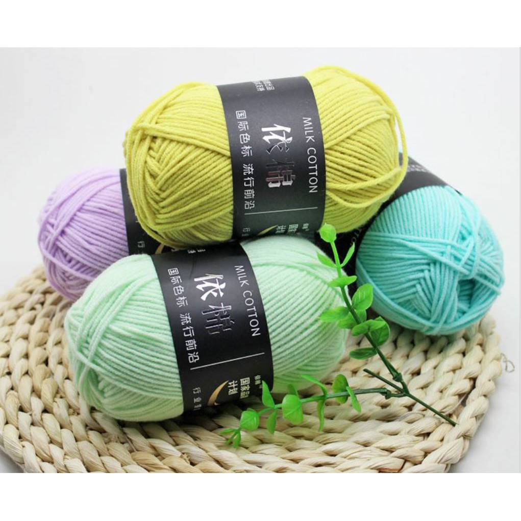 Benang Rajut Soft Milk Cotton Katun Susu 4ply 01 20 Benang Rajut Soft Milk Cotton Katun Susu 4ply 01 20