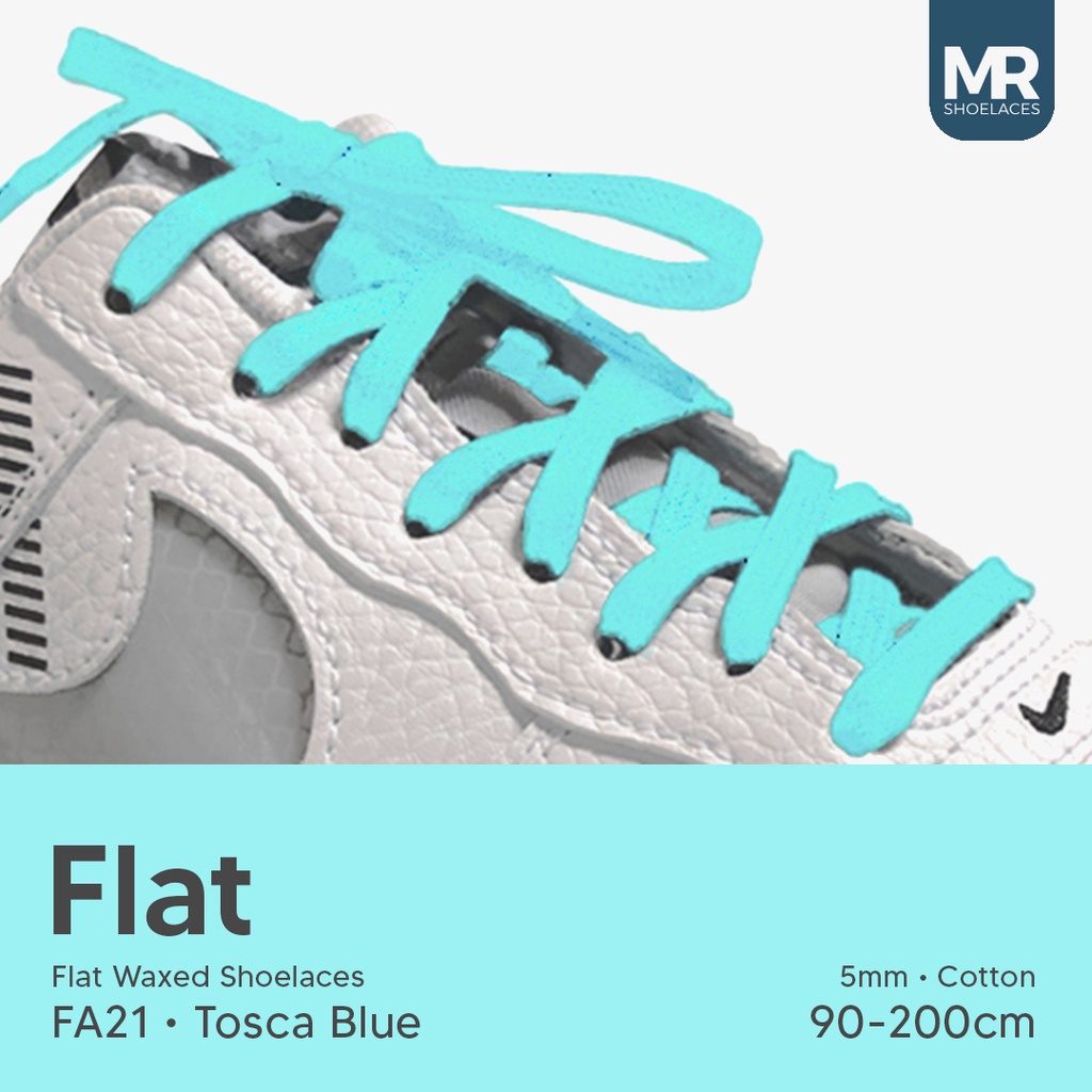 Tali Lilin Gepeng (Finest) 5mm 80cm Aneka Warna Untuk Sepatu Sneakers