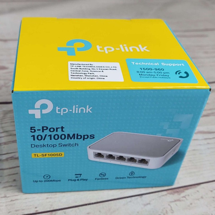 TP-LINK Desktop Switch 5-Port 10/100Mbps - TL-SF1005D - White