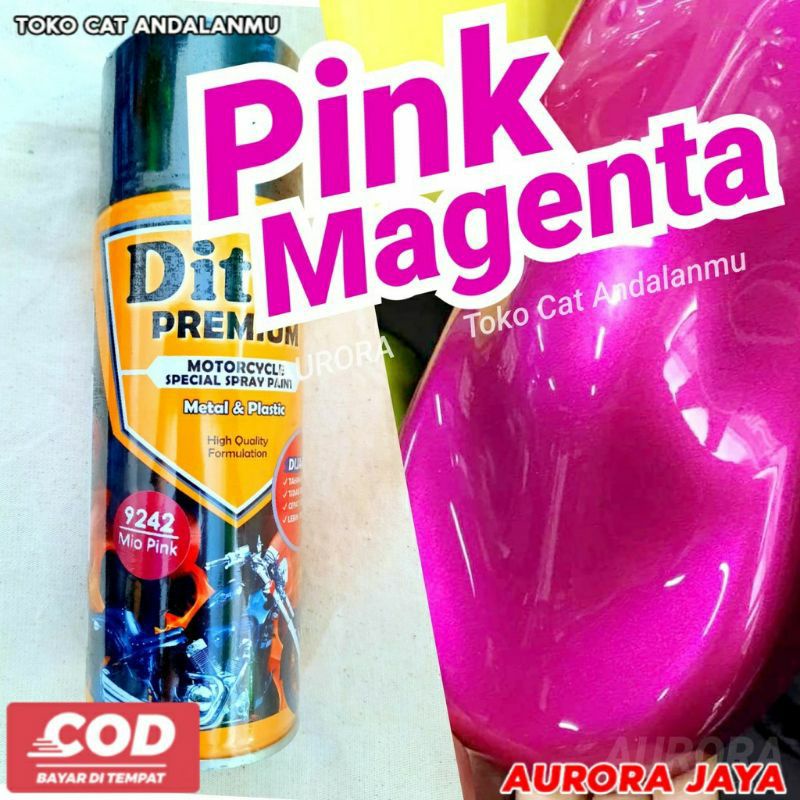 Pilox Pilok Diton Premium 9242 Mio Pink Ping Magenta Merah Muda Cat Pilok Metalik Metalic Tahan Bens