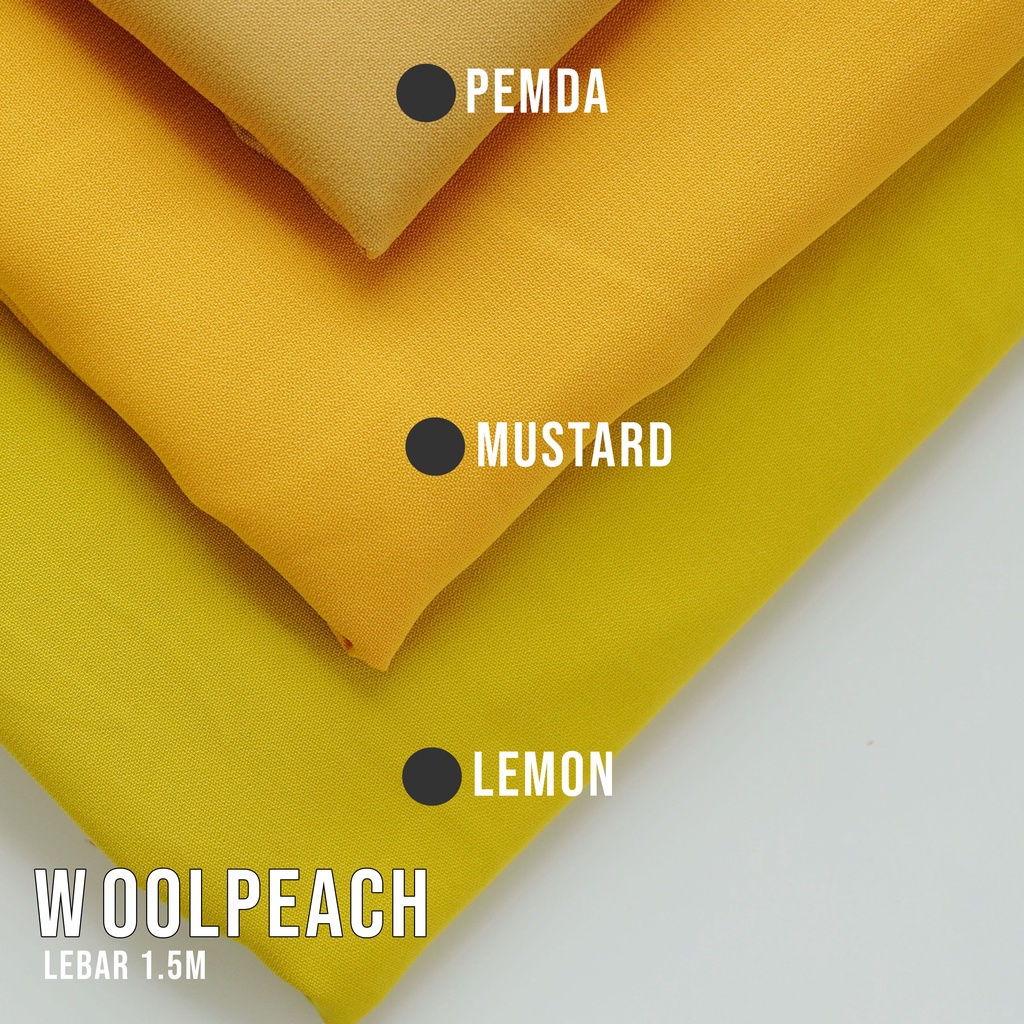 KAIN WOOLPEACH / WOLVIS /WOLFIS WOLPIS POLOS PREMIUM / HQ / GRADE A, PART 1 (per 0,5m) bahan gamis /