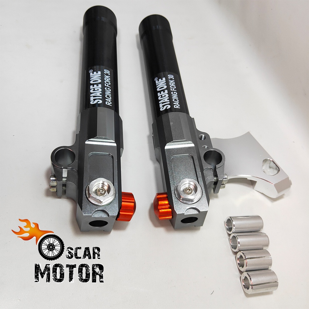 tabung shock depan RT stage 6 copy ori plus breket monoblok motor mio beat vario fino scoopy jupiter motor