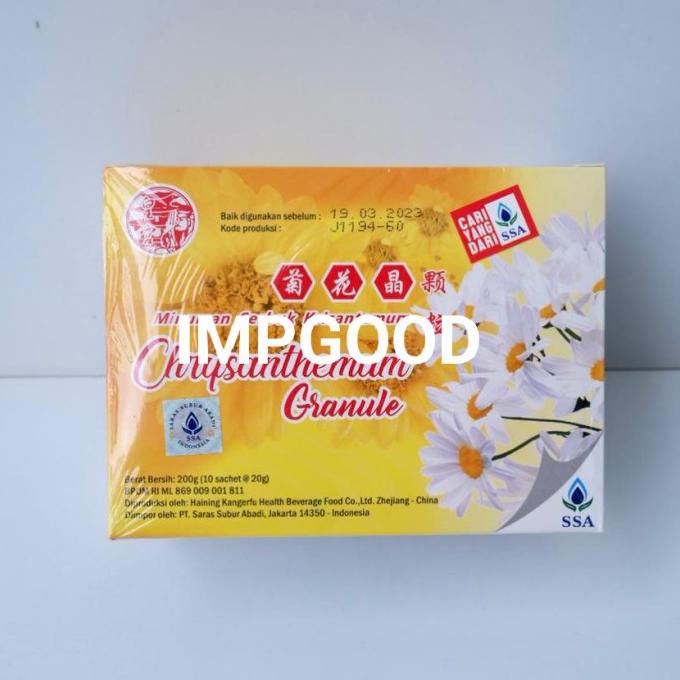 

Cuci Gudang Awal Tahun TEH KEMBANG / CHRYSANTHEMUM GRANULE / SERBUK KRISANTEMUM ISI 20 Diskon