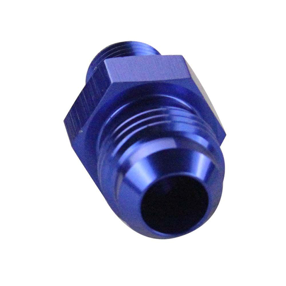 Lanfy Adaptor Lurus Aluminium Fast Flow AN6 AN8 AN4 1per8 NPT fitting Selang Otomatis Biru