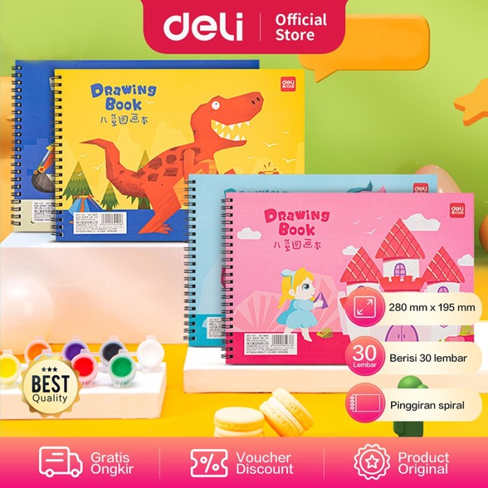 

Deli Buku Gambar Spiral Deli 30 Lbr - 73351 Deli