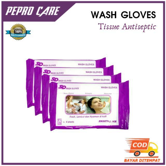 WASLAP ANTISEPTIK / Wash Gloves / Tissue Antiseptik / Tissue Mandi SD / PPF 18