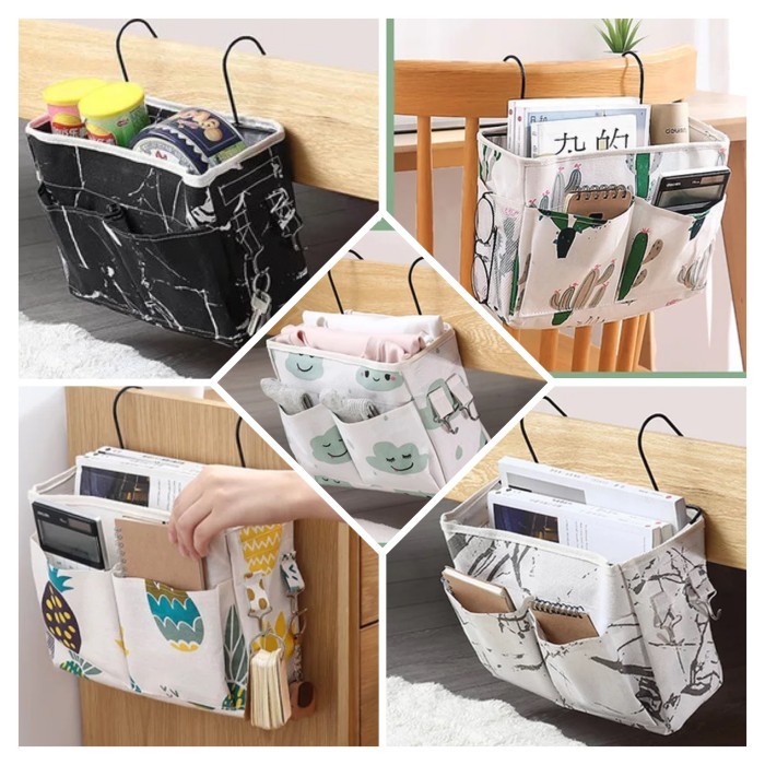 RUMAH TANGGA TEMPAT PENYIMPANAN KOTAK AC 1137 TEMPAT REMOTE TISU NOTE SNACK STORAGE GANTUNG PINTU LE