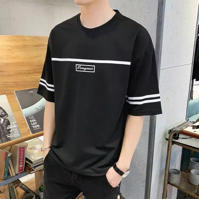 BAJU ATASAN KAOS COWOK PRIA LENGAN PENDEK LONGMAI FASHION TRENDI KEKINIAN