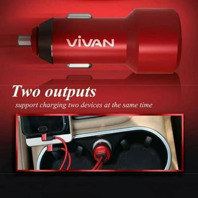 Car charger keren Vivan CQ01S original bagus terbaik