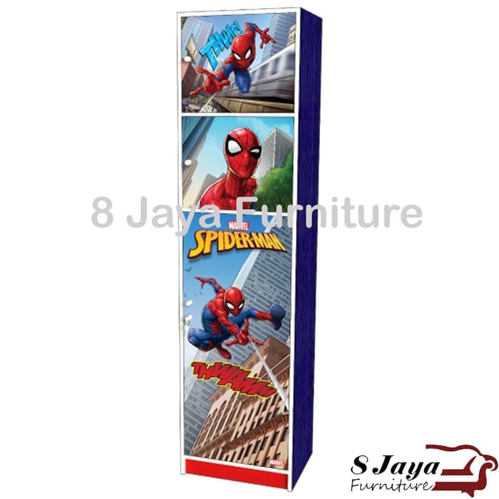 Rak Buku Susun Lemari APANEL 3 Pintu Kayu Serbaguna Kunci Spiderman Kokoh Tebal Anti Rayap Murah