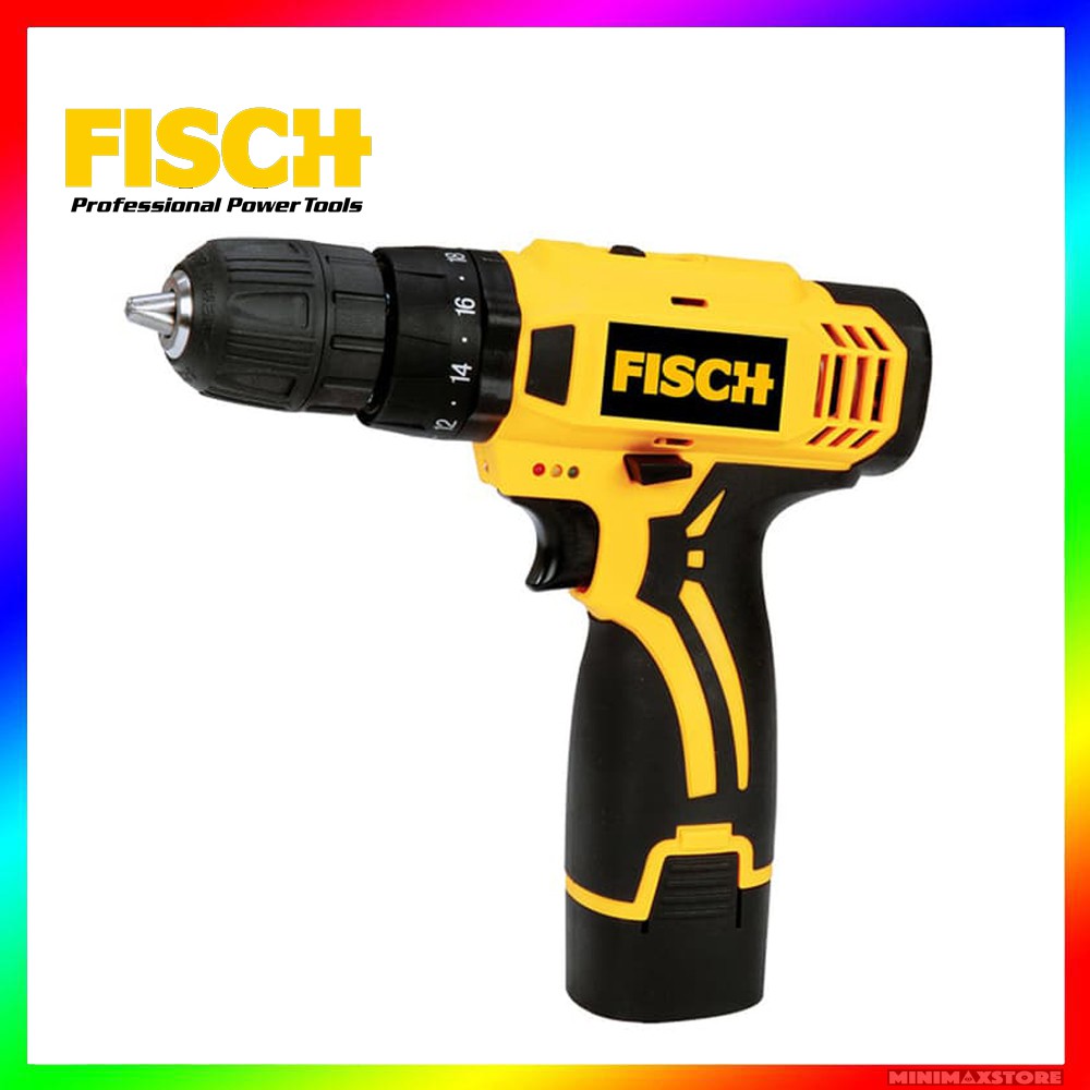 FISCH TD 7180 Impact Cordless Drill 10mm 14.4V Mesin Bor Rechargeable TD7180