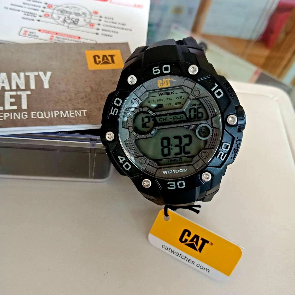 Jual JAM TANGAN PRIA CATERPILLAR CAT 1D.167.21.241 BLACK RUBBER ORIGINAL Indonesia