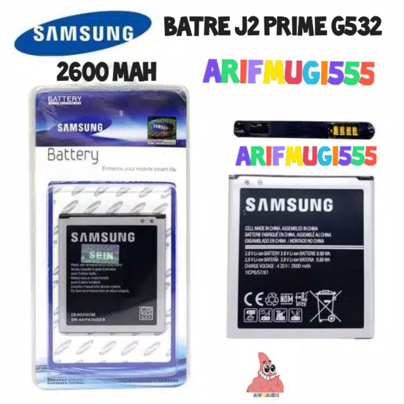 BATERAI BATTERY BATRAI SAMSUNG GALAXY J2 PRIME G532 G530 ORIGINAL