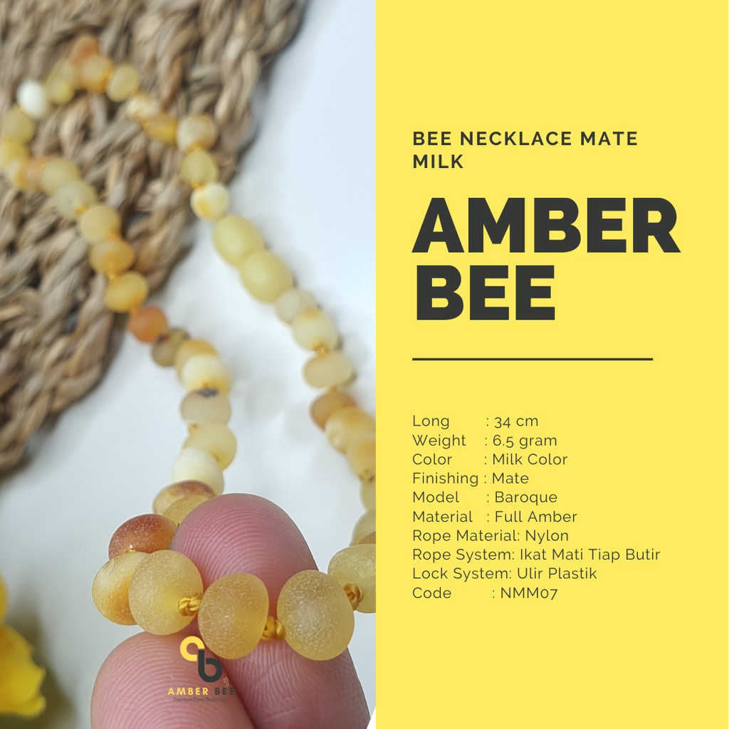 Kalung Cantik Kesehatan Amber untuk Anak (100% Premium Mate Milk By Amber Bee NMM07)