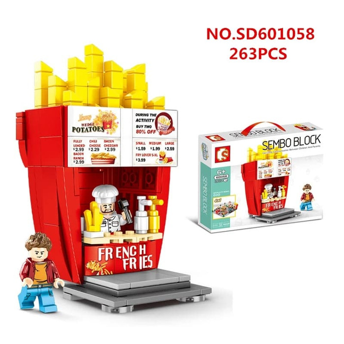 BISA COD Bricks Lego Sembo Block French Fries 4In1 LIMITED
