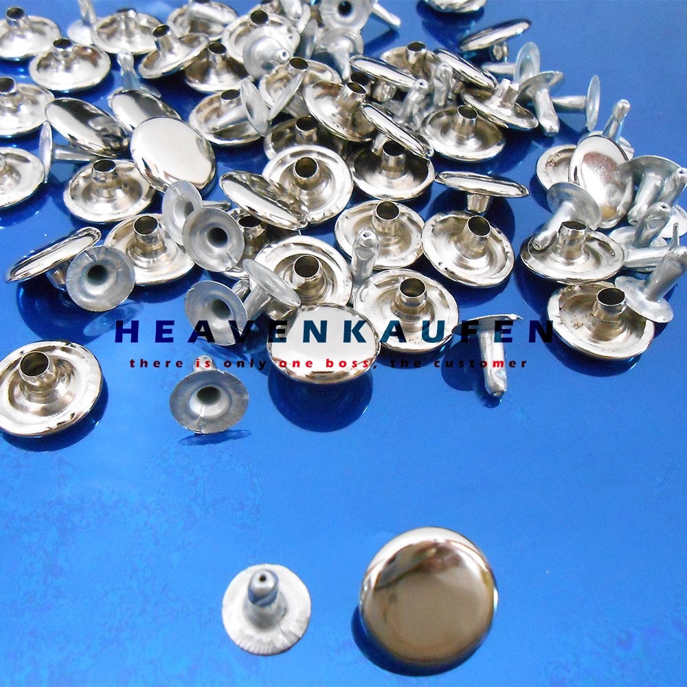 Paku Keling Rivet Centang 14 mm Nikel/Silver Harga Per Pack isi 50 Pasang