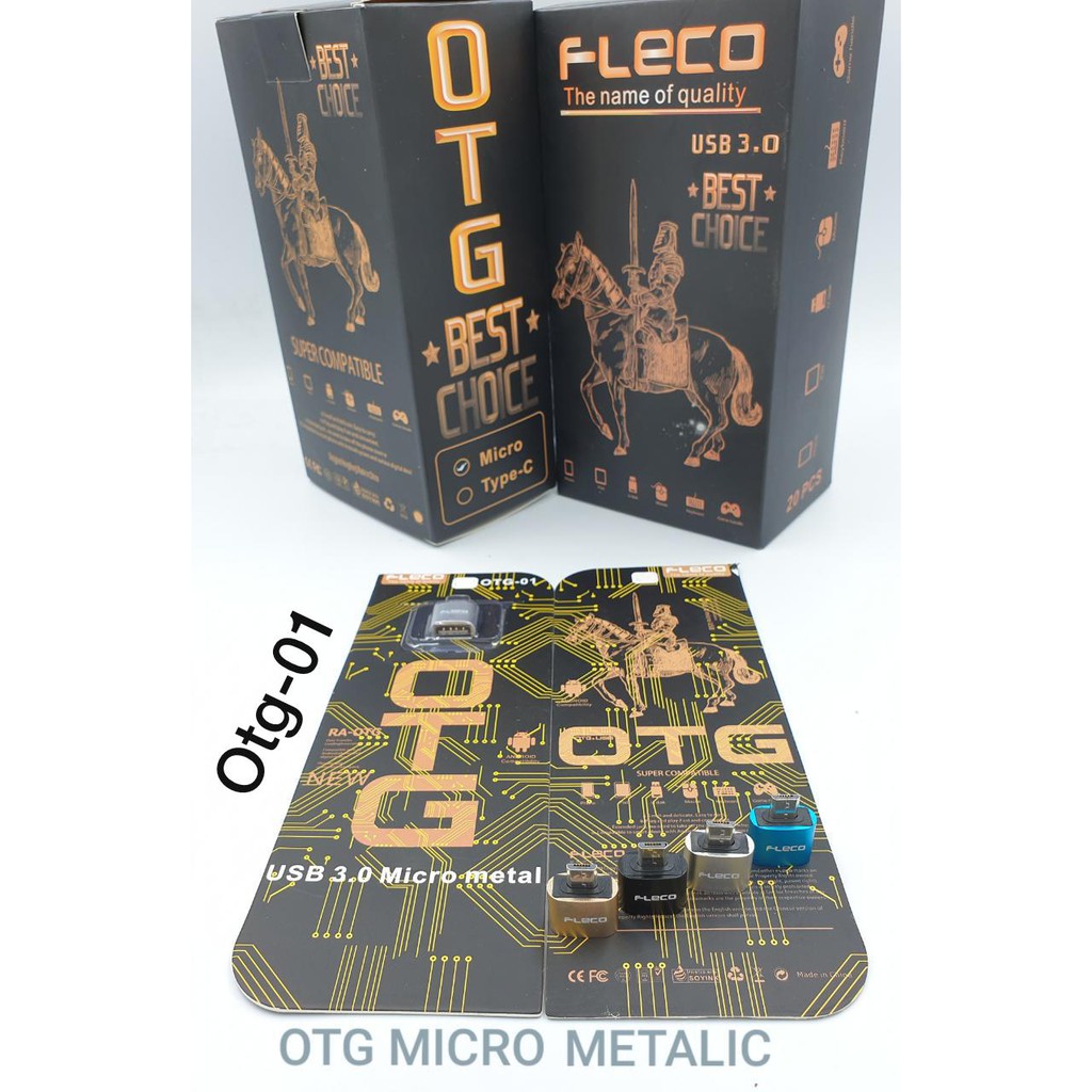 OTG KABEL FLECO MICRO ORIGINAL/TYPE-C &amp; OTG FLECO METAL ALUMINIUM MICRO-USB &amp; TYPE-C