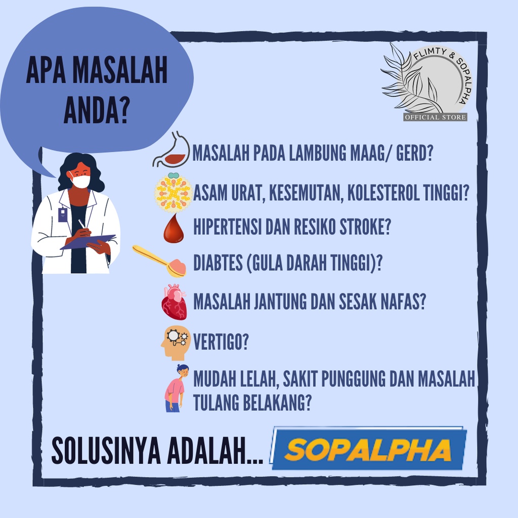 SOPALPHA Minuman Kesehatan Suplemen Daya Tahan Tubuh Obat Herbal Diabetes Kolesterol Jantung BPOM