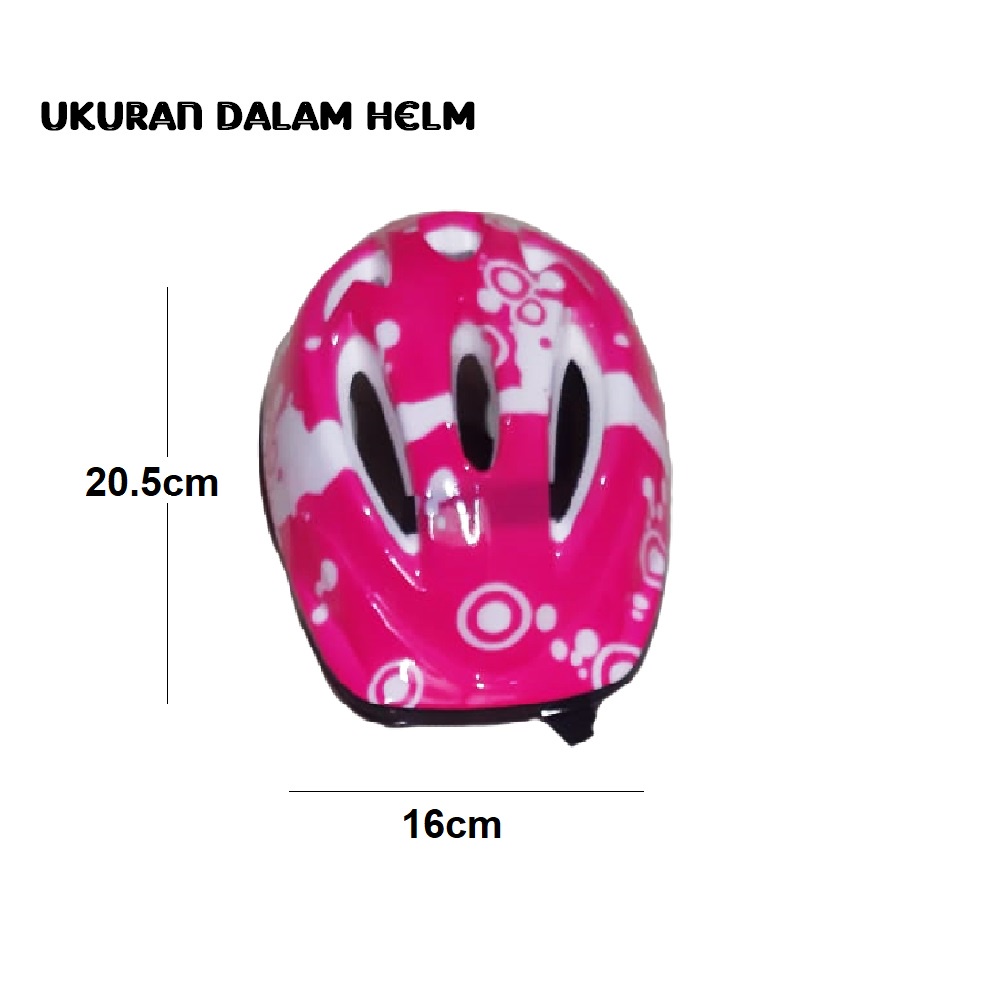 Helm &amp; Decker / Helm &amp; Protector Sepatu Roda / Helm &amp; Protector Sepeda Motif