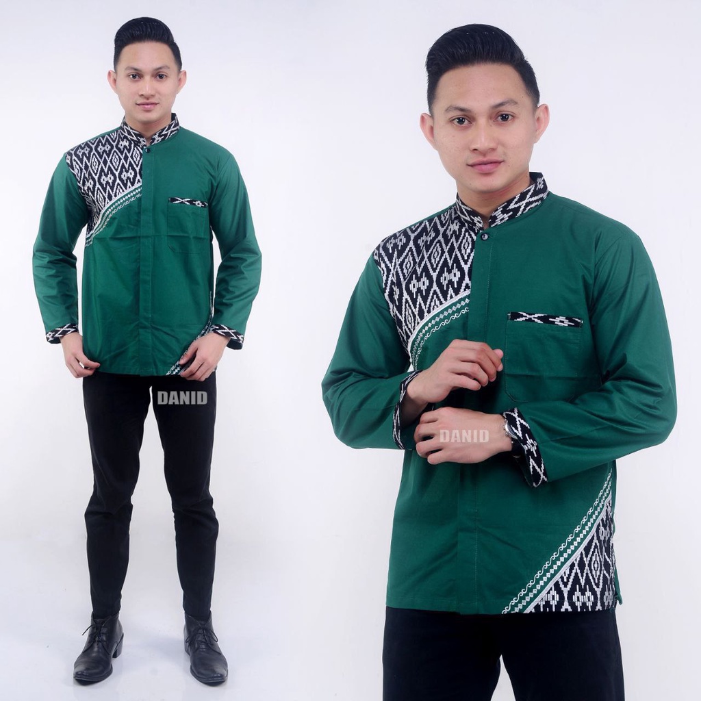 BAJU KOKO PRIA LENGAN PANJANG - KOKO MUSLIM - BAJU KOKO MURAH - BAJU LEBARAN - KOKO PRIA MODERN