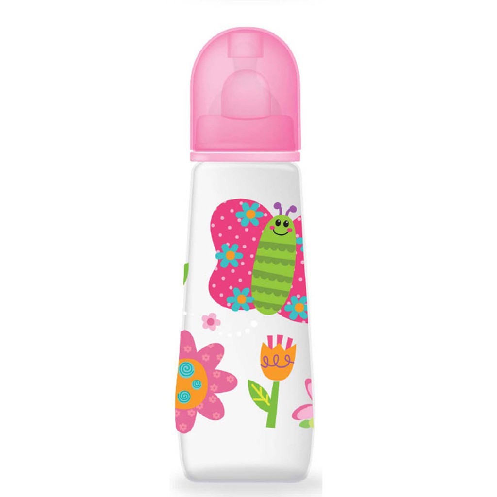 Baby Safe Feeding Bottle JS002 Pink 250ml Botol Susu Merah Muda