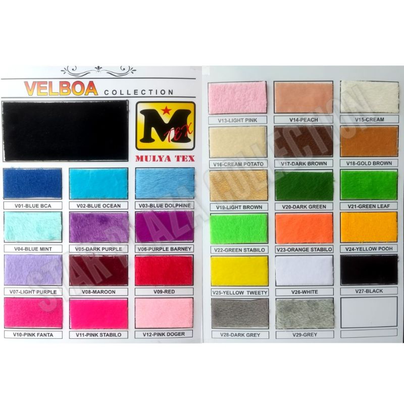 Kain Velboa Meteran Murah / Bahan Boneka Halus Lembut Grade A (Sofa, Sarung Bantal, Tas, Boneka, Sel