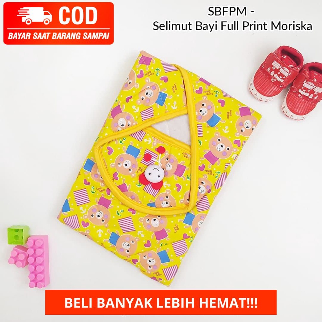 Selimut Bayi Topi Karakter Boneka Lucu Murah Lembut Double Fleece Premium Tebal Halus Jumbo