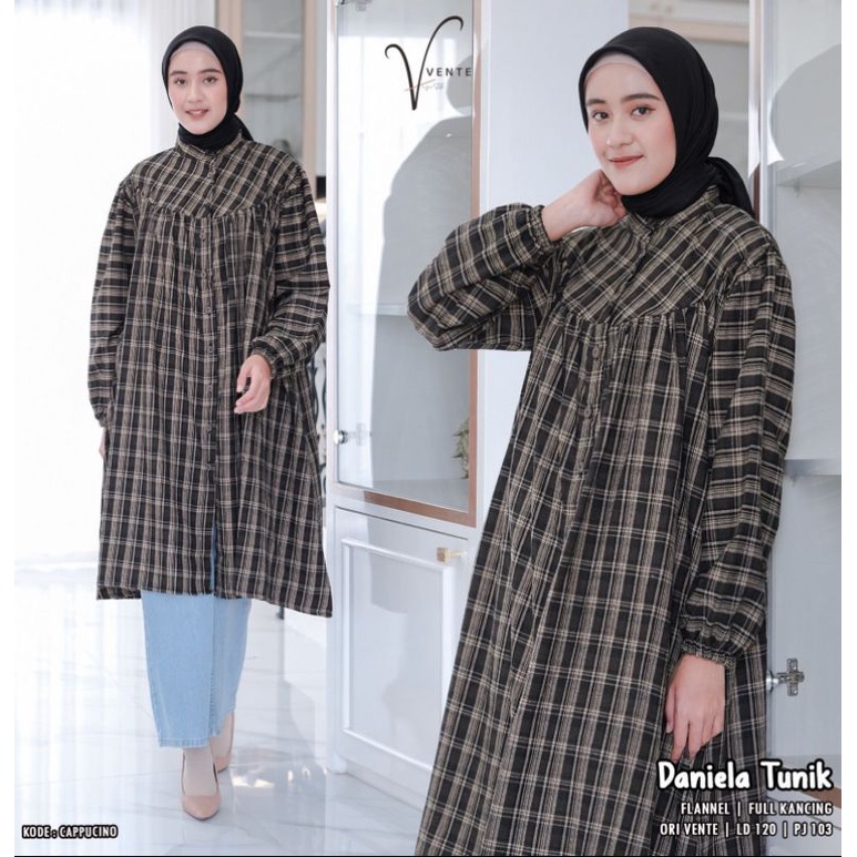 Atasan Wanita Ld 120 Flanel / Daniela Tunik by ORI VENTE