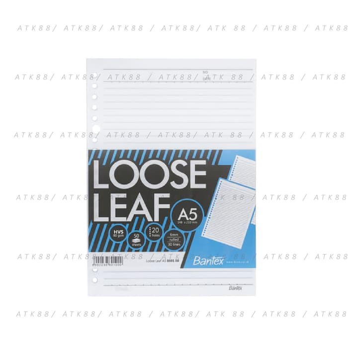 

Jual Bantex Loose Leaf Paper 20 Holes 80 gsm 50 Sheets A5 #8601 Diskon