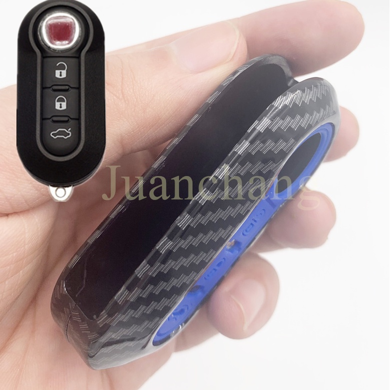 Rumah / Casing Kunci Remote Mobil 3 Tombol Plastik ABS Warna Hitam Untuk Fiat Ducato 500L Panda Grande Punto Lancia Musa