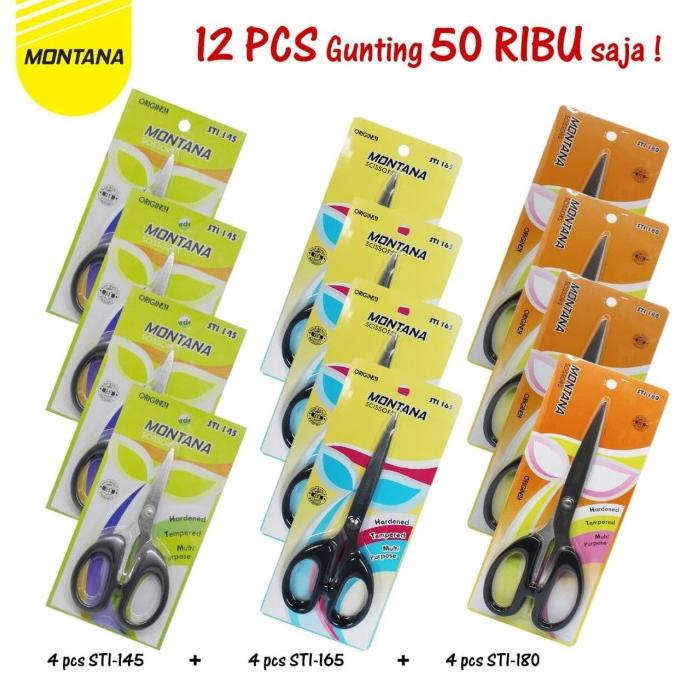 

[PROMO MURAH BISA COD] MONTANA BUNDLING/ GUNTING STI-145 4 PCS + STI-165 4 PCS + STI-180 4 PC