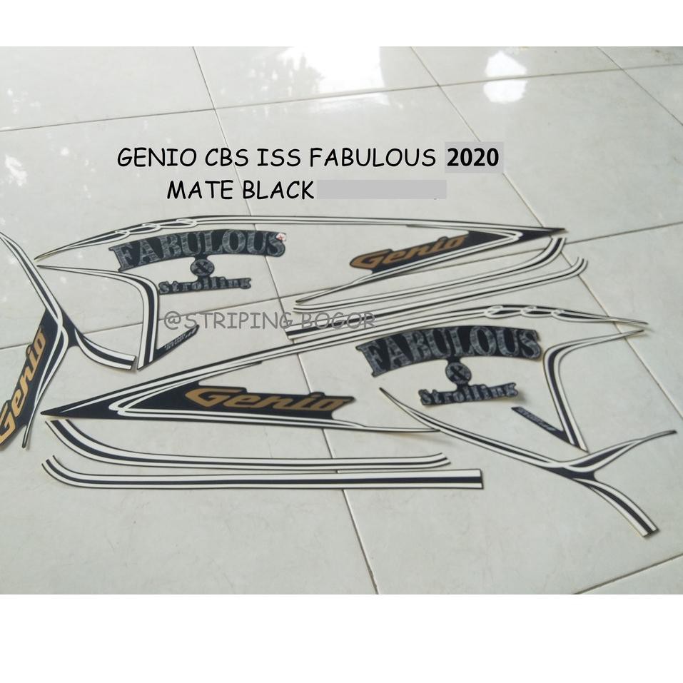 Terlaris Striping Lis Stiker Motor Honda Genio Fabulous CBS ISS 2020 Mate Black