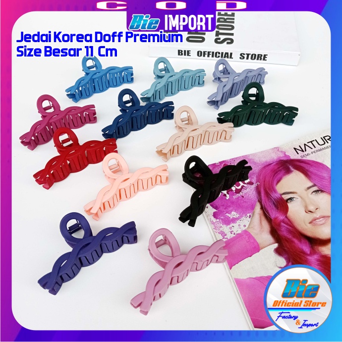 Jepit Rambut Doff Korea  Uk Besar Motif Premium Impor