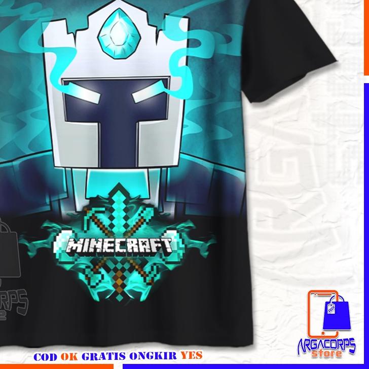 Kaos Anak 3D Baju Anak Minecraft Frost Diamond Face Baju Distro - Argacorps Store